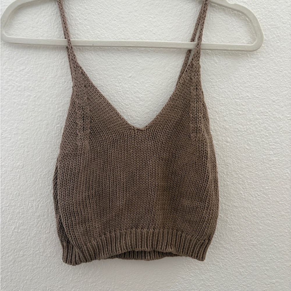 Source Unknown Taupe Knit Camisole